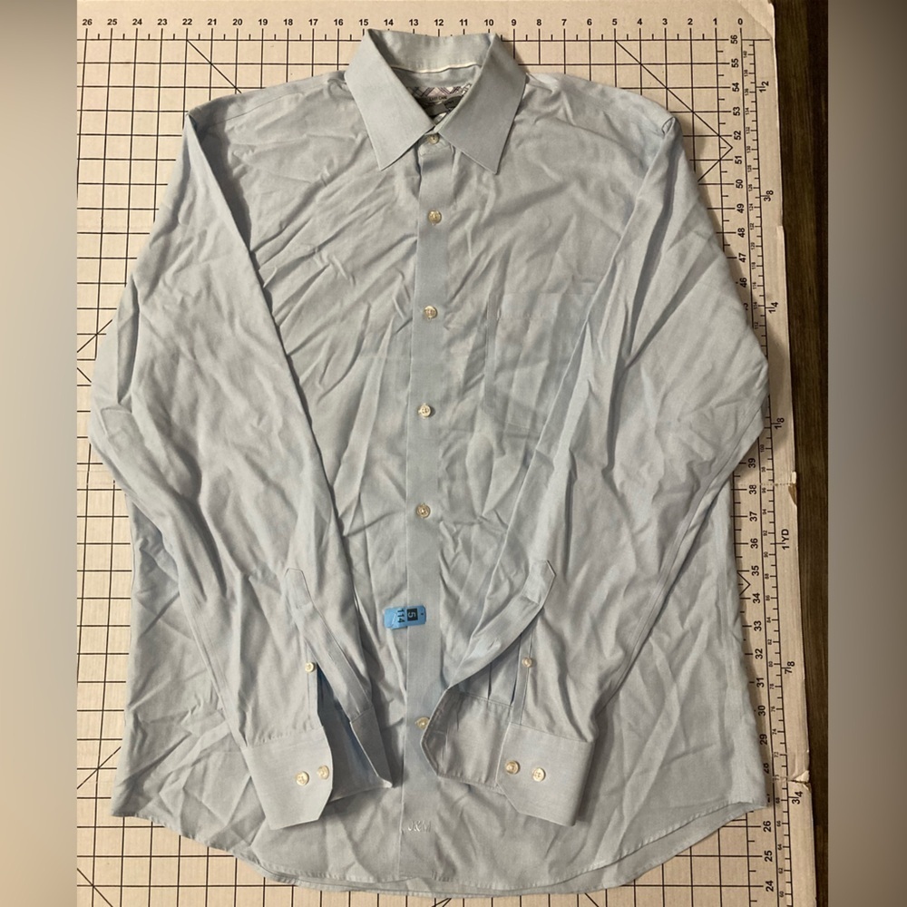Johnston & Murphy Men’s Large Light Blue Easy Care‎ Button Down Dress Shirt